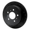 633-45011L Drilled/Slotted Brake Rotor [Black], 2006-2010 GM, Position: Rear Left - image 2