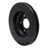 633-45012L Drilled/Slotted Brake Rotor [Black], 2006-2016 GM, Position: Front Left - image 4