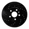 633-45016L Drilled/Slotted Brake Rotor [Black], Fits Select GM, Position: Front Left - image 1