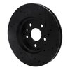 633-45016L Drilled/Slotted Brake Rotor [Black], Fits Select GM, Position: Front Left - image 4