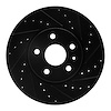 633-45016R Drilled/Slotted Brake Rotor [Black], Fits Select GM, Position: Front Right - image 1