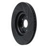 633-45019L Drilled/Slotted Brake Rotor [Black], 2013-2019 GM, Position: Front Left - image 4