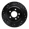 633-45022L Drilled/Slotted Brake Rotor [Black], 2016-2018 GM, Position: Rear Left - image 1