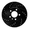 633-45045L Drilled/Slotted Brake Rotor [Black], Fits Select GM, Position: Front Left - image 1