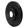 633-45045L Drilled/Slotted Brake Rotor [Black], Fits Select GM, Position: Front Left - image 2