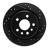 633-46002R Drilled/Slotted Brake Rotor [Black], 2001-2001 GM, Position: Rear Right - image 1