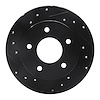 633-46003L Drilled/Slotted Brake Rotor [Black], 1986-1992 GM, Position: Rear Left - image 1