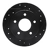 633-46003R Drilled/Slotted Brake Rotor [Black], 1986-1992 GM, Position: Rear Right - image 1