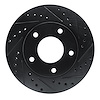 633-46004R Drilled/Slotted Brake Rotor [Black], 1969-1978 GM, Position: Rear Right,Front Right - image 1