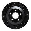 633-46007D Drilled/Slotted Brake Rotor [Black], 1997-2009 GM, Position: Left Front - image 1