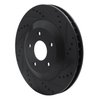 633-46007D Drilled/Slotted Brake Rotor [Black], 1997-2009 GM, Position: Left Front - image 2