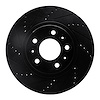 633-46012L Drilled/Slotted Brake Rotor [Black], 2003-2007 GM, Position: Front Left - image 1