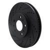 633-46012L Drilled/Slotted Brake Rotor [Black], 2003-2007 GM, Position: Front Left - image 2