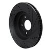 633-46012L Drilled/Slotted Brake Rotor [Black], 2003-2007 GM, Position: Front Left - image 4