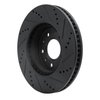 633-46013L Drilled/Slotted Brake Rotor [Black], 2003-2008 GM, Position: Front Left - image 4