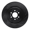 633-46016R Drilled/Slotted Brake Rotor [Black], 2004-2011 GM, Position: Rear Right - image 1