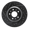 633-46017L Drilled/Slotted Brake Rotor [Black], 2004-2008 GM, Position: Front Left - image 1