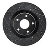 633-46018L Drilled/Slotted Brake Rotor [Black], 2005-2013 GM, Position: Front Left - image 1