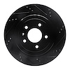 633-46020R Drilled/Slotted Brake Rotor [Black], 2005-2011 GM, Position: Rear Right - image 1