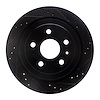 633-46024R Drilled/Slotted Brake Rotor [Black], 2008-2019 GM, Position: Rear Right - image 1