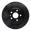 633-46026L Drilled/Slotted Brake Rotor [Black], 2008-2014 GM, Position: Rear Left - image 1