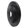 633-46026L Drilled/Slotted Brake Rotor [Black], 2008-2014 GM, Position: Rear Left - image 2