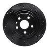 633-46026R Drilled/Slotted Brake Rotor [Black], 2008-2014 GM, Position: Rear Right - image 1