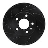 633-46033L Drilled/Slotted Brake Rotor [Black], Fits Select GM, Position: Front Left - image 1