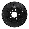 633-46037L Drilled/Slotted Brake Rotor [Black], 2014-2019 GM, Position: Front Left - image 1