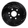 633-46045R Drilled/Slotted Brake Rotor [Black], 2010-2016 GM, Position: Rear Right - image 1