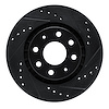 633-47003R Drilled/Slotted Brake Rotor [Black], 2004-2017 GM, Position: Front Right