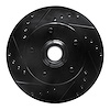 633-47004L Drilled/Slotted Brake Rotor [Black], 1967-1974 GM, Position: Front Left - image 1