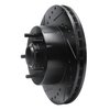633-47004L Drilled/Slotted Brake Rotor [Black], 1967-1974 GM, Position: Front Left - image 2