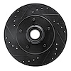 633-47005L Drilled/Slotted Brake Rotor [Black], 1970-1981 GM, Position: Front Left - image 1