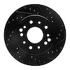 633-47008R Drilled/Slotted Brake Rotor [Black], 1963-1982 GM, Position: Front Right,Rear Right - image 1