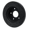 633-47014L Drilled/Slotted Brake Rotor [Black], 1982-1988 GM, Position: Rear Left - image 4
