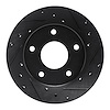 633-47014R Drilled/Slotted Brake Rotor [Black], 1982-1988 GM, Position: Rear Right - image 1