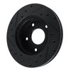 633-47014R Drilled/Slotted Brake Rotor [Black], 1982-1988 GM, Position: Rear Right - image 4