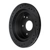 633-47016R Drilled/Slotted Brake Rotor [Black], 1984-1987 GM, Position: Rear Right - image 4