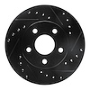 633-47018R Drilled/Slotted Brake Rotor [Black], 1985-1991 GM, Position: Front Right - image 1