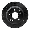 633-47022L Drilled/Slotted Brake Rotor [Black], 1988-1996 GM, Position: Rear Left - image 1