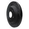 633-47022L Drilled/Slotted Brake Rotor [Black], 1988-1996 GM, Position: Rear Left - image 2