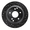 633-47022R Drilled/Slotted Brake Rotor [Black], 1988-1996 GM, Position: Rear Right - image 1
