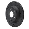633-47022R Drilled/Slotted Brake Rotor [Black], 1988-1996 GM, Position: Rear Right - image 2