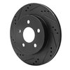 633-47025L Drilled/Slotted Brake Rotor [Black], 1993-1997 GM, Position: Rear Left - image 2