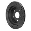 633-47025L Drilled/Slotted Brake Rotor [Black], 1993-1997 GM, Position: Rear Left - image 4