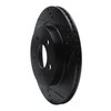 633-47025R Drilled/Slotted Brake Rotor [Black], 1993-1997 GM, Position: Rear Right - image 2