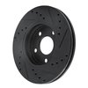 633-47031L Drilled/Slotted Brake Rotor [Black], 2004-2008 GM, Position: Front Left - image 4