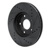 633-47033L Drilled/Slotted Brake Rotor [Black], 2006-2011 GM, Position: Front Left - image 4