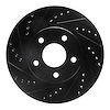 633-47036L Drilled/Slotted Brake Rotor [Black], 2007-2010 GM, Position: Front Left - image 1